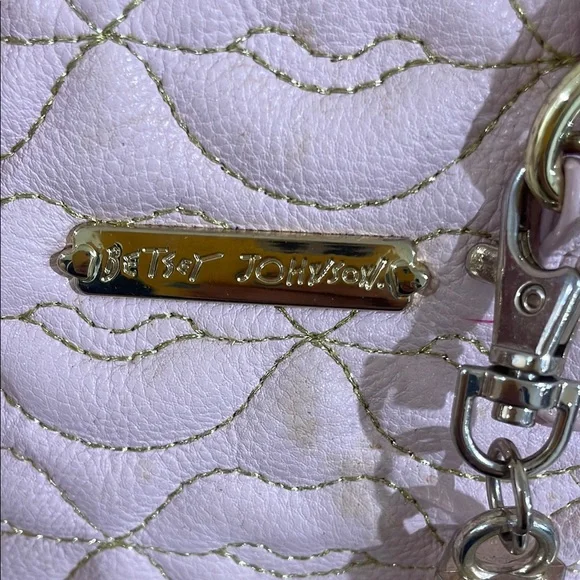 Betsey Johnson Pink Quilted crossbody small Bag with Tassel - Picture 5 of 9